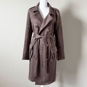 Alice Blue Taupe Trench Coat